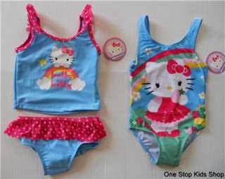 HELLO KITTY Girls 2T 3T 4T 5T Bathing Suit SWIMSUIT Bikini Tankini 