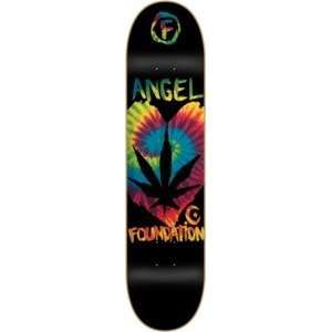  Foundation Angel Ramirez Tie Dye Heart Skateboard Deck   8 