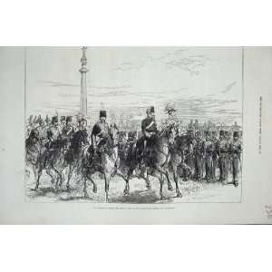   1872 Prince Wales Reviewing Norfolk Artillery Yarmouth
