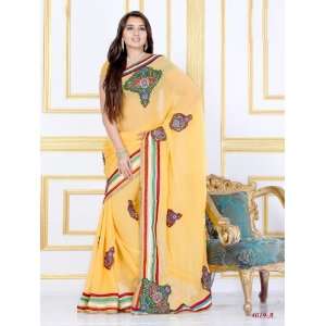  Designer Crushed Georgette saree with Dhupian stripes 