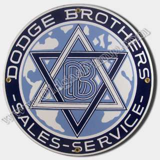 Dodge Brothers Mopar Sales & Service 12 Porcelain Sign SI 179 Free 