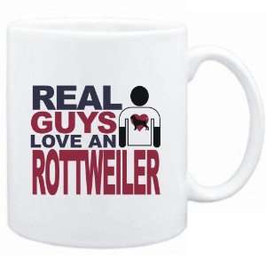 Mug White  Real guys love a Rottweiler  Dogs:  Sports 
