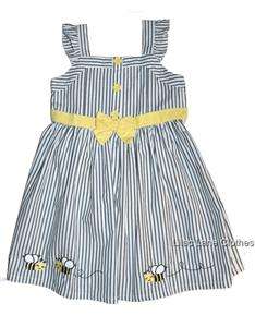   Dress U PICK Daisy Stripe Yellow Tiered Black NWT 3 24 m 2T 5T  