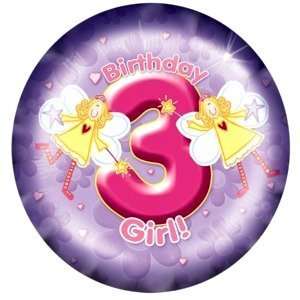    Partyexplosion Third Birthday Girl Foil Balloon: Everything Else