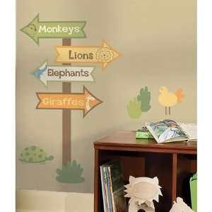 Sapna Zoo Signs Peel & Stick Giant Wall Decal: Everything 