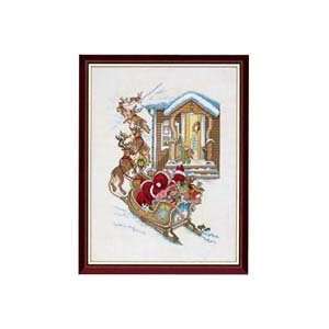  Santa Sleigh Ride Counted Cross Stitch Kit: Arts, Crafts 
