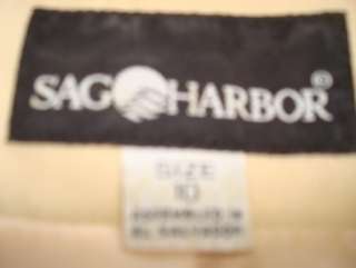 Womens Sag Harbor Cream Blazer Size 10  