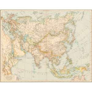  Andree 1899 Antique Map of Asia