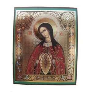CHILDBIRTH, DELIVERY HELPER, Holy Mary, Orthodox Icon (Cardboard 