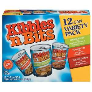 Kibbles n Bits Variety Pack, 13.2 Ounce Cans (Pack of 24)  