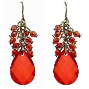 Acosta Jewellery   Red Teardrop & AB Crystal Bead   Fashion Cluster 