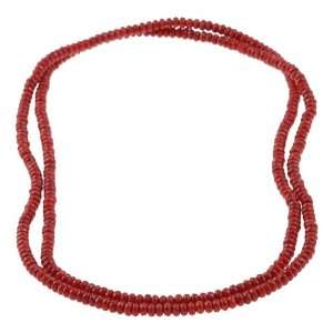  DaVonna Red Coral Roundel 36 inch Endless Necklace 