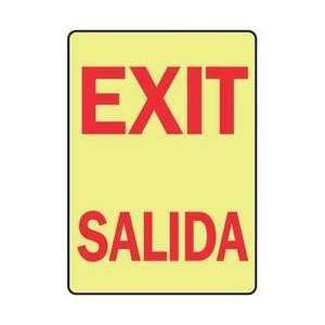 Safety Sign,exit Salida,10 X 7 In   ACCUFORM  Industrial 