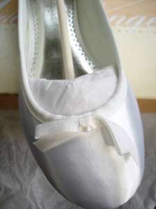 MICHAELANGELO Dyeable White Wedding Bridal Bridesmaid Ballet Shoes 