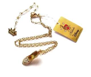 Disney Couture Kidada Gold Cinderella Slipper Necklace  