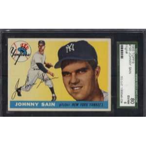  1955 Topps #193 Johnny Sain Yankees SGC 80 Sports 