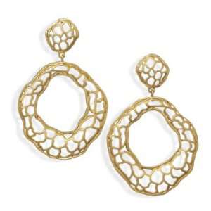  14 Karat Gold Plated Abstract Fashion Earrings Jewelry