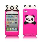 iPhone 4 4S Cute Panda Back Cover Skin Case Pink  
