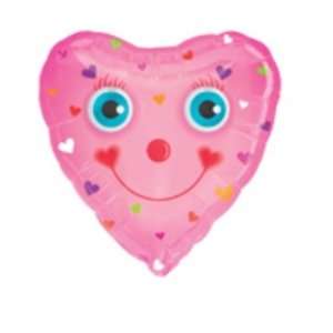   Jumbo Valentine Balloon   Happy Heart with Moving Eyes: Toys & Games