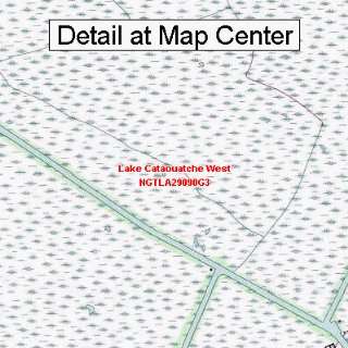 USGS Topographic Quadrangle Map   Lake Cataouatche West, Louisiana 