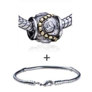   European Charm Bead Bracelet Fits Pandora Charms Pugster Jewelry