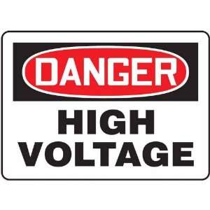 Safety Sign, Danger   High Voltage, 7 X 10, Aluminum  