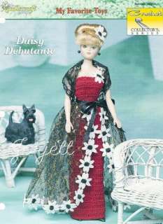 Daisy Debutante, crochet patterns fit Barbie dolls  