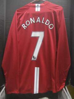 NWT 08 Manchester United Ronaldo Player Issue LS Jersey  