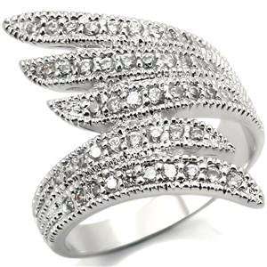  Silver Plated Clear Austrian Crystal Five Row Classic CZ 