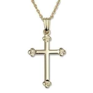  14kt Yellow Gold Cross Necklace. 18 Jewelry