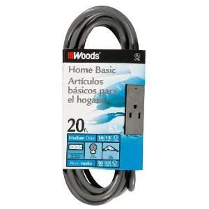  Woods 2867 20 Foot 3 Outlet Extension Cord with Power Tap 
