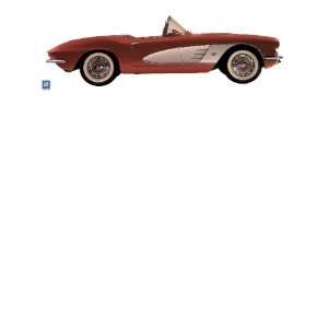 Wallpaper 4Walls General Motors Collection 1961 Corvette Convertible 