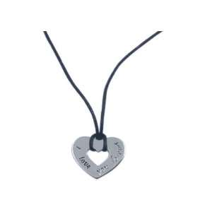   Heart Necklace Engraved With I Love You Forever 