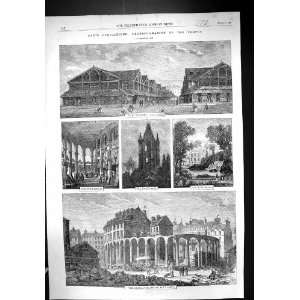  1863 Paris Demolitions Transformation Temple Wooden 
