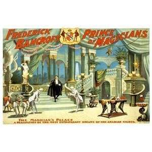  Vintage Art Frederick Bancroft, prince of magicians 
