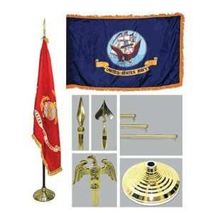 Navy 4ft x 6ft Flag, Telescoping Flagpole, Base, and 