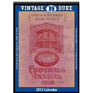  Duke Blue Devils 2012 Vintage Football Calendar: Sports 