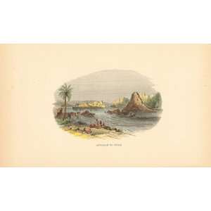  Bartlett 1851 Lithograph Print of Approach to Philae