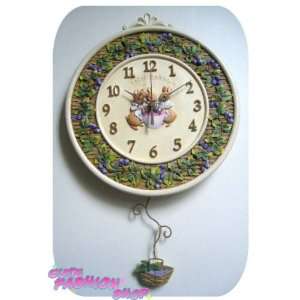  Beatrix Potter Peter Rabbit Bunnies Pendulum Clock: Home 