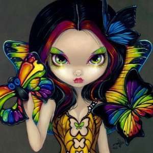  Fairy with a Butterfly Mask Magnet