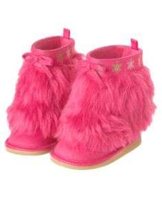 GYMBOREE CHERRY ALL THE WAY PINK SNOWFLAKE FUR BOOTS 5 9 NWT  