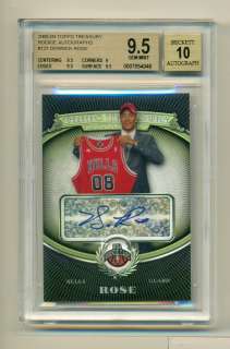 DERRICK ROSE 2008 TOPPS TREASURY ROOKIE REFRACTOR AUTOGRAPH BGS 9.5 