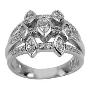  Marquise and Round Diamond Ring   6 DaCarli Jewelry