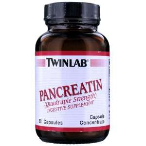 TwinLab Fiber, Digestion & Regularity Pancreatin (Quadruple Strength 