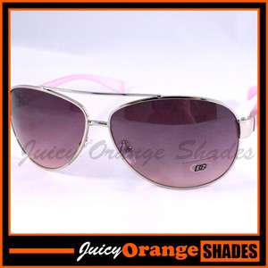 DG Womens AVIATOR Classic Retro Style Sunglasses PINK  