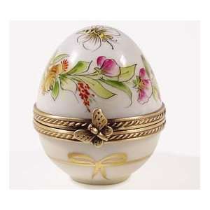  Egg with Gold Bow Rochard Authentic French Limoges Box 