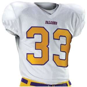  Alleson 790Z Dazzle Custom Football Jerseys WH   WHITE 