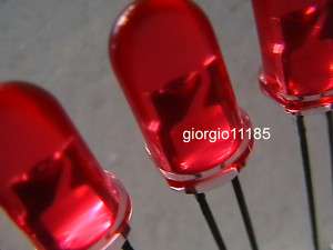 100pcs 3mm Red LEDs Lamp Light Red Diffused Lens  