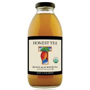 Honest Tea Mango Acai White Tea 16 Oz. Glass Bottles 12 Pack