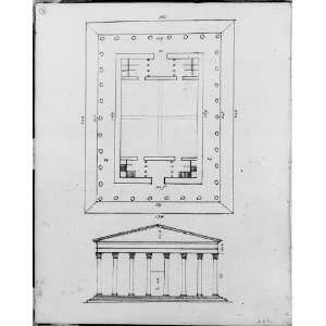 Girard College,drawing,sketch,elevation,Charles Bulfinch,Philadelphia 